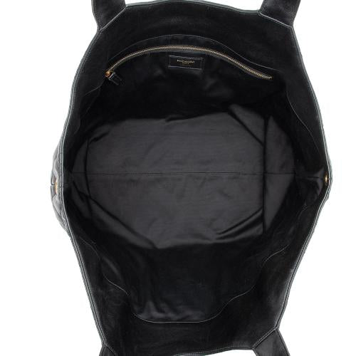 Saint Laurent Quilted Leather YSL Tote Bag