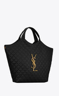 Saint Laurent Quilted Leather YSL Tote Bag